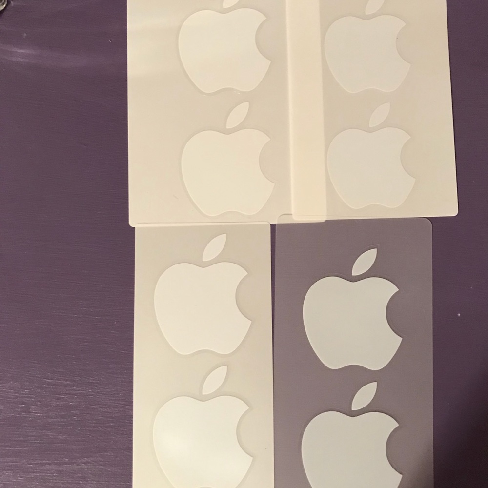 8 Apple logo decal stickers